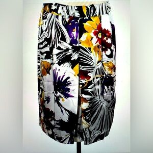 Spiegel 100% Silk Skirt Size 12 Tropical Floral
